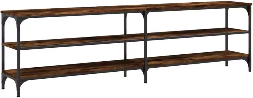 VidaXL -Tv-meubel-180x30x50-cm-bewerkt-hout-metaal-gerookt-eikenkleurig