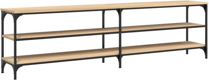 VidaXL -Tv-meubel-180x30x50-cm-bewerkt-hout-metaal-sonoma-eikenkleurig