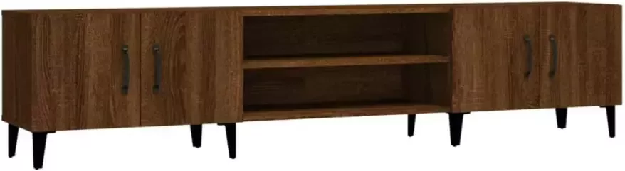 VidaXL Tv-meubel 180x31 5x40 cm bewerkt hout bruineikenkleurig