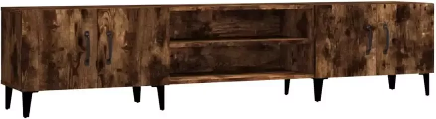 VIDAXL Tv-meubel 180x31 5x40 cm bewerkt hout gerookt eikenkleurig - Foto 1