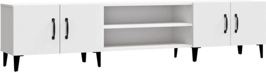 VidaXL -Tv-meubel-180x31 5x40-cm-bewerkt-hout-wit
