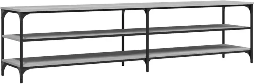 VidaXL -Tv-meubel-200x30x50-cm-bewerkt-hout-metaal-grijs-sonoma-eiken