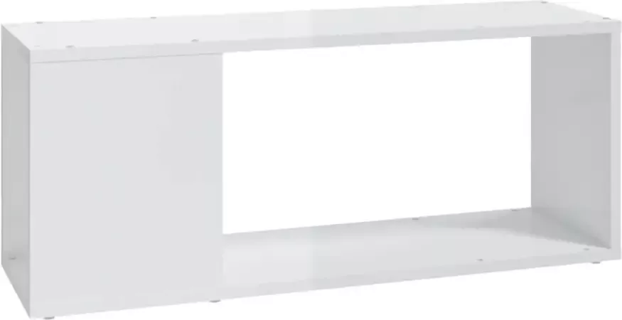 VidaXL -Tv-meubel-80x24x32-cm-spaanplaat-hoogglans-wit