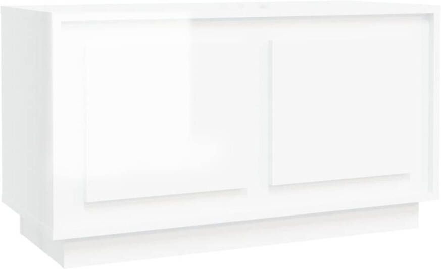 VidaXL -Tv-meubel-80x35x45-cm-bewerkt-hout-hoogglans-wit