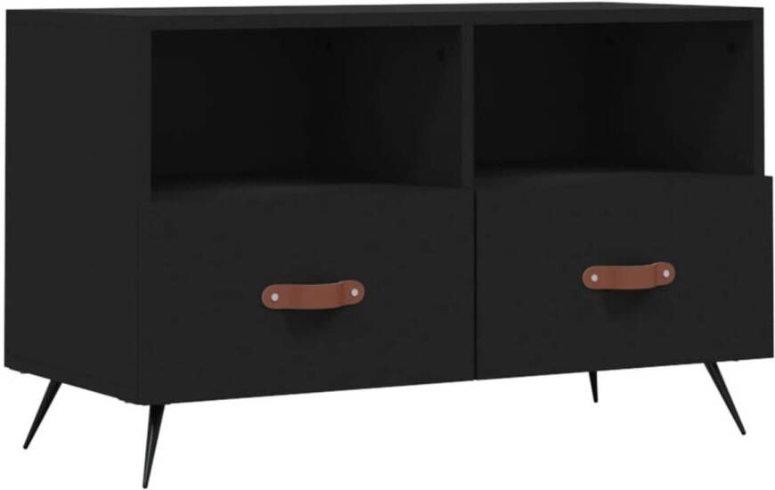 VidaXL -Tv-meubel-80x36x50-cm-bewerkt-hout-zwart