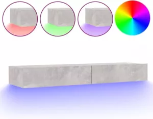 VidaXL Tv-meubel met LED-verlichting 120x35x15 5 cm betongrijs
