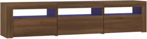 VidaXL Tv-meubel Met Led-verlichting 180x35x40 Cm Bruineikenkleurig