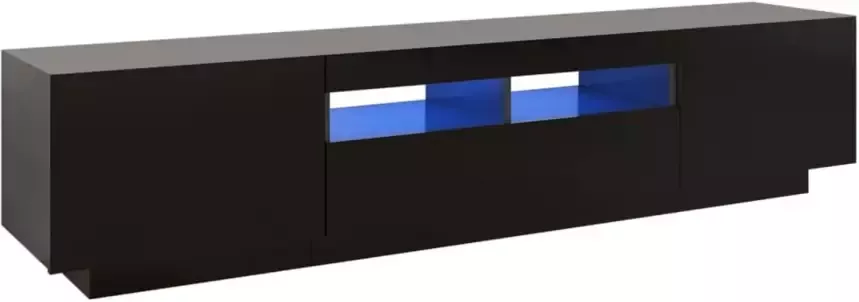 VidaXL Tv-meubel met LED-verlichting 180x35x40 cm zwart