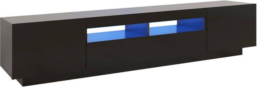 VidaXL -Tv-meubel-met-LED-verlichting-200x35x40-cm-zwart - Foto 1