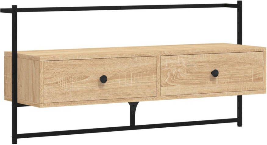 VidaXL -Tv-meubel-wandgemonteerd-100 5x30x51-cm-hout-sonoma-eikenkleur