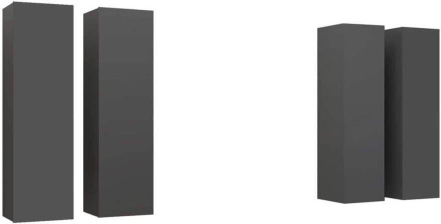 VidaXL -Tv-meubelen-4-st-30 5x30x110-cm-spaanplaat-grijs
