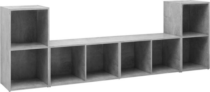 VidaXL Tv-meubelen 4 st 72x35x36 5 cm spaanplaat betongrijs