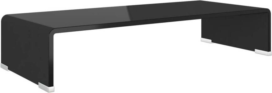 VidaXL -TV-meubel monitorverhoger-zwart-60x25x11-cm-glas