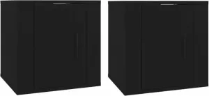 VidaXL Tv-wandmeubels 2 St 40x34 5x40 Cm Zwart