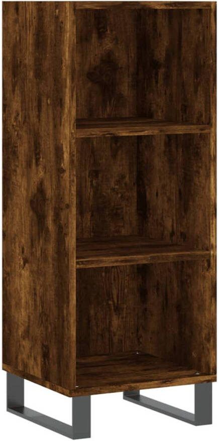 VidaXL -Dressoir-34 5x32 5x90-cm-bewerkt-hout-gerookt-eikenkleurig