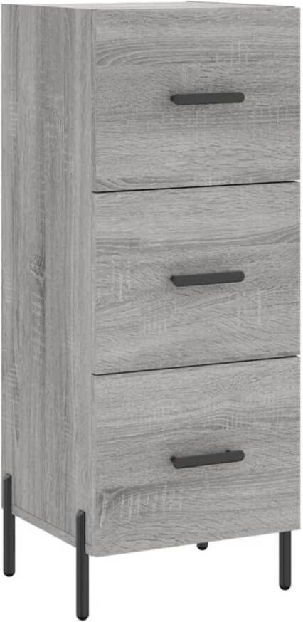 Prolenta Premium INFIORI Dressoir 34 5x34x90 cm bewerkt hout grijs sonoma eikenkleurig