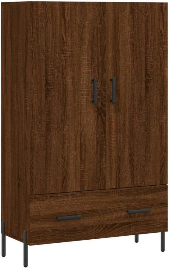 Prolenta Premium INFIORI Hoge kast 69 5x31x115 cm bewerkt hout bruineikenkleurig