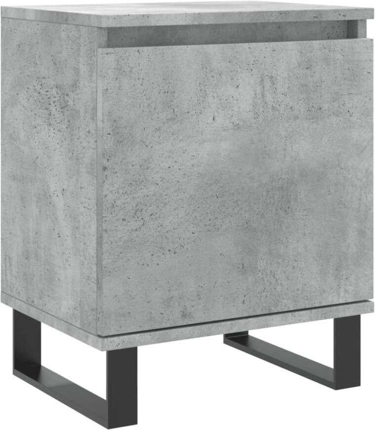 VidaXL -Nachtkastje-40x30x50-cm-bewerkt-hout-betongrijs - Foto 1