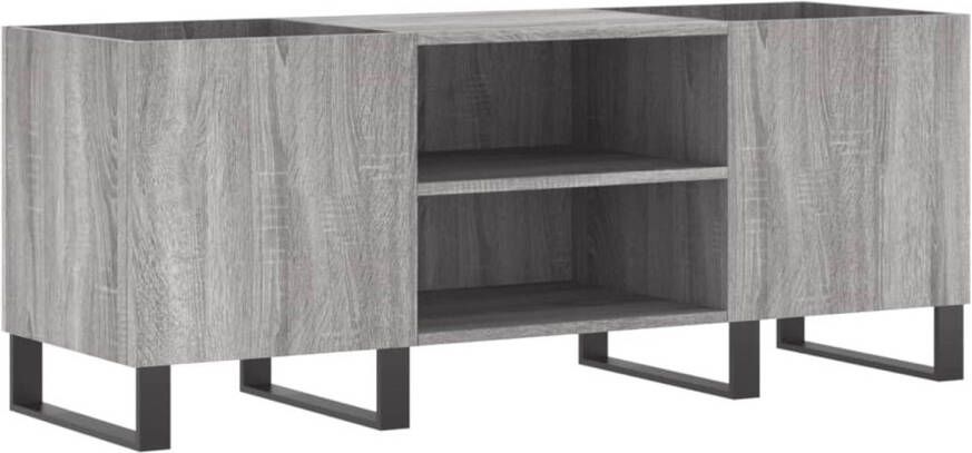 VidaXL Platenkast 121x38x48 cm bewerkt hout grijs sonoma eikenkleurig