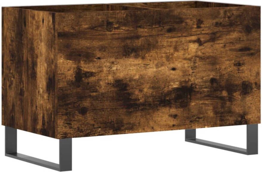VIDAXL Platenkast 74 5x38x48 cm bewerkt hout gerookt eikenkleurig - Foto 1