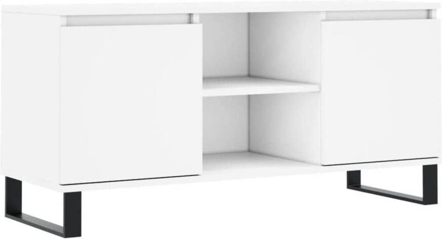 VidaXL -Tv-meubel-104x35x50-cm-bewerkt-hout-wit