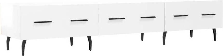 VidaXL -Tv-meubel-150x36x30-cm-bewerkt-hout-hoogglans-wit
