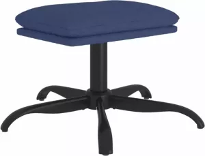 VidaXL Voetenbank 60x60x39 cm stof blauw
