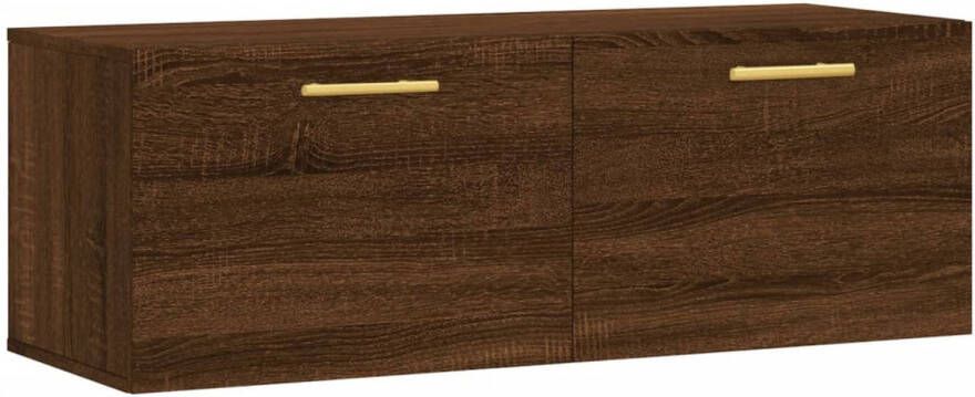 VidaXL -Wandkast-100x36 5x35-cm-bewerkt-hout-bruineikenkleurig
