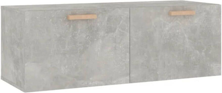 VidaXL -Wandkast-100x36 5x35-cm-bewerkt-hout-grijs