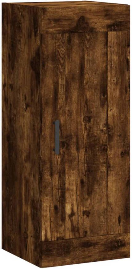 VidaXL -Wandkast-34 5x34x90-cm-bewerkt-hout-gerookt-eikenkleurig