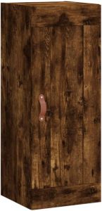 VidaXL Wandkast 34 5x34x90 cm bewerkt hout gerookt eikenkleurig
