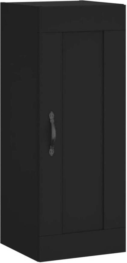 VidaXL -Wandkast-34 5x34x90-cm-bewerkt-hout-zwart