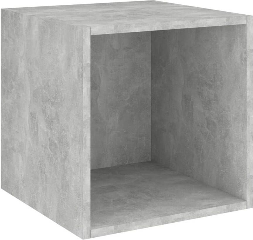 VidaXL Wandkast 37x37x37 cm bewerkt hout betongrijs