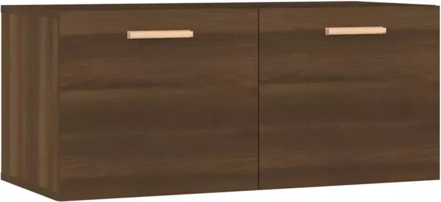 VidaXL Wandkast 80x35x36.5 cm bewerkt hout bruineikenkleurig