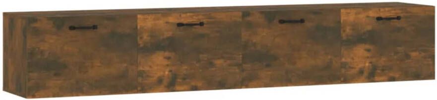 VidaXL -Wandkasten-2-st-100x36 5x35cm-bewerkt-hout-gerookt-eikenkleurig