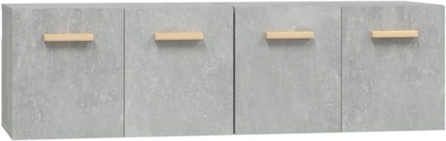 VidaXL Wandkasten 2 st 60x36 5x35 cm bewerkt hout betongrijs