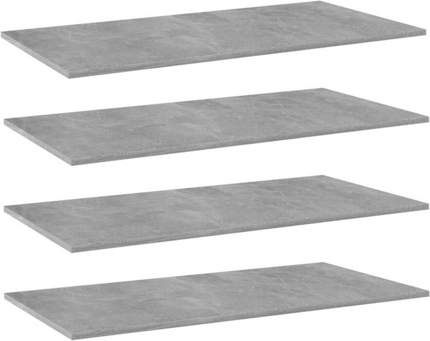 VIDAXL Wandschappen 4 st 100x50x1 5 cm bewerkt hout betongrijs
