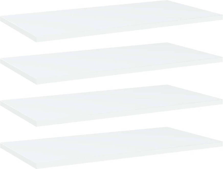 VIDAXL Wandschappen 4 st 60x30x1 5 cm spaanplaat wit