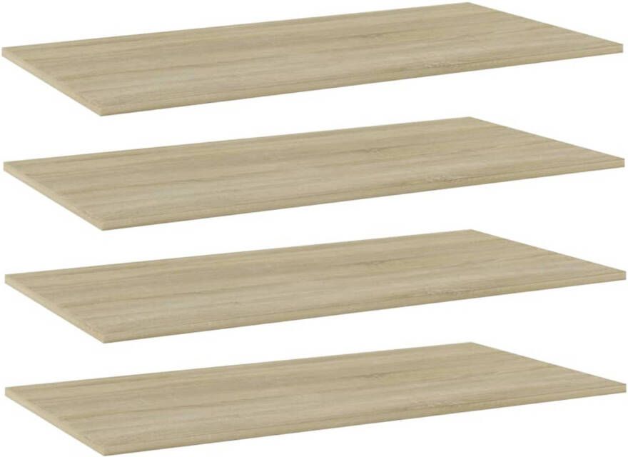 VidaXL Wandschappen 4 st 80x20x1 5 cm spaanplaat sonoma eikenkleurig