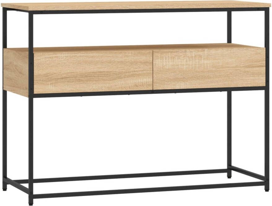 VidaXL -Wandtafel-100x40x75-cm-bewerkt-hout-sonoma-eikenkleurig