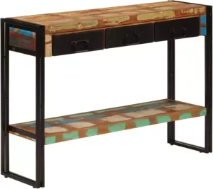 VidaXL Wandtafel 110x30x76 cm massief gerecycled hout