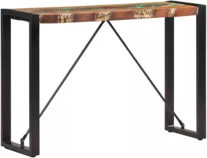 VidaXL Wandtafel 110x35x76 cm massief gerecycled hout
