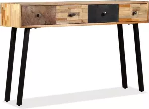 VidaXL Wandtafel 120x30x76 cm massief gerecycled teakhout