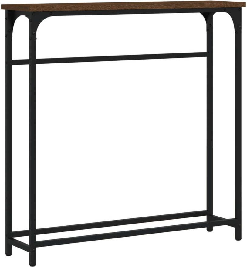 VidaXL -Wandtafel-75x19 5x75-cm-bewerkt-hout-bruin-eikenkleur