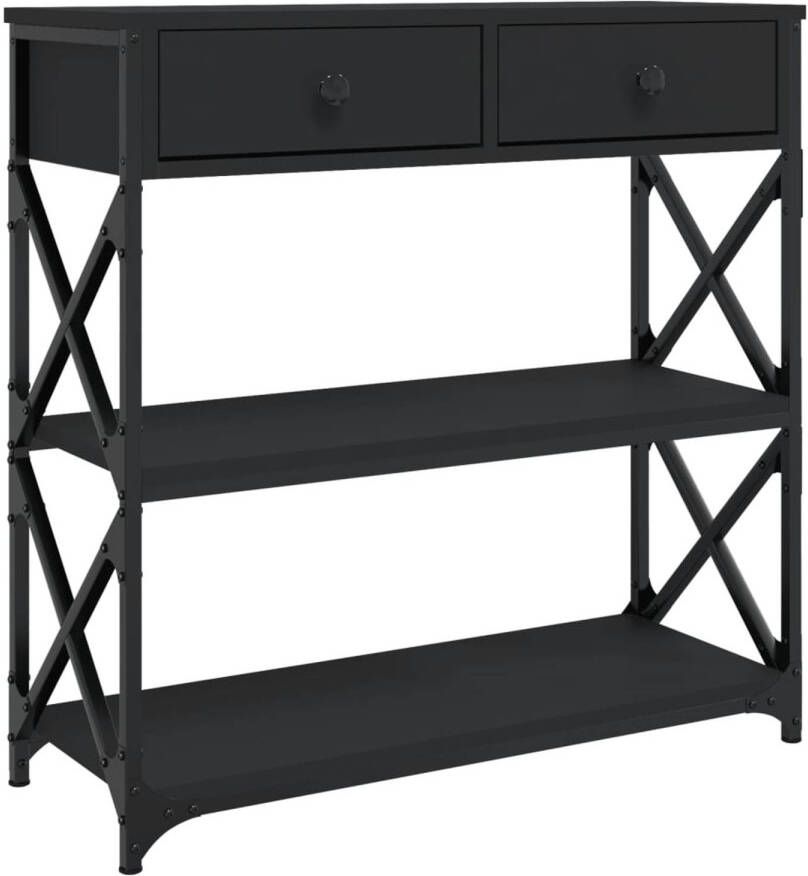 VidaXL -Wandtafel-75x28x75-cm-bewerkt-hout-zwart