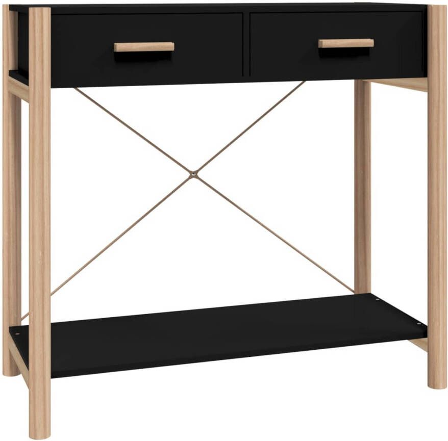 VidaXL -Wandtafel-82x38x75-cm-bewerkt-hout-zwart