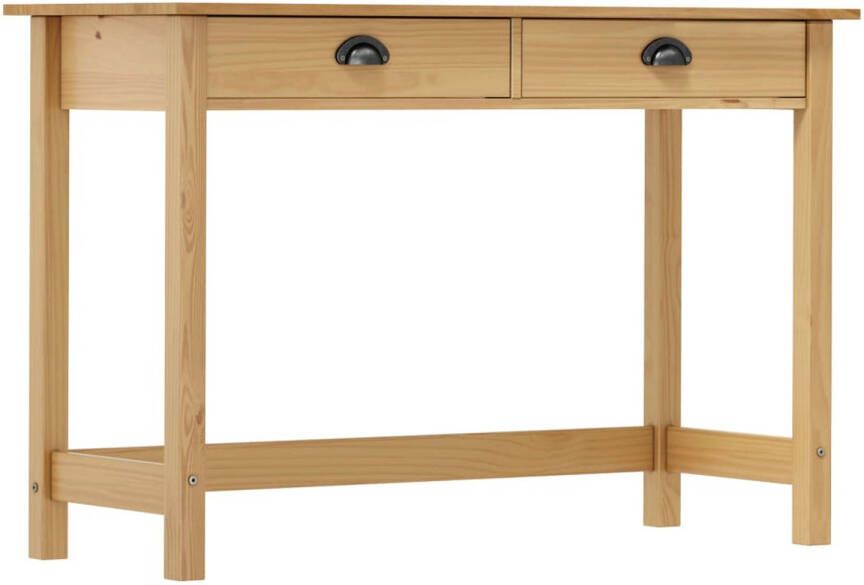 VidaXL Wandtafel Hill Range met 2 lades 110x45x74 cm grenenhout
