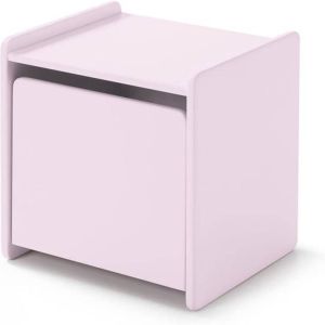 Vipack nachtkastje Kiddy 1 deur oud roze Leen Bakker