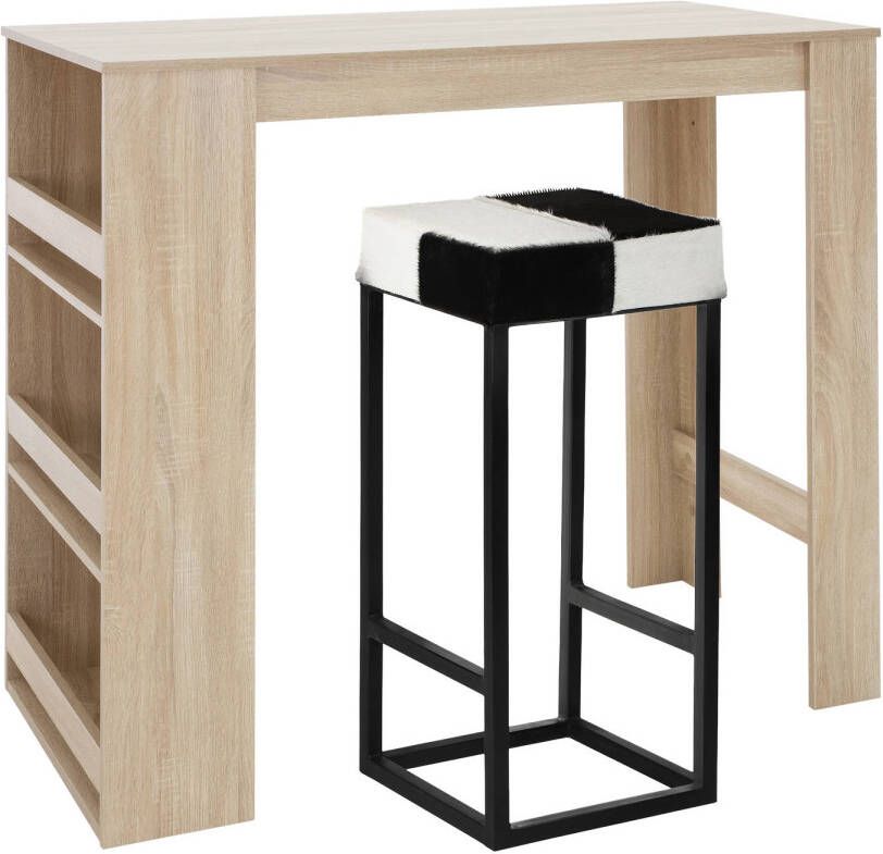 WOMO-Design Bartafelset 117x106x57 cm Sonoma eik van Presspan