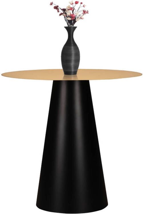 WOMO-Design Bijzettafel Ø 50 cm goud-zwart mat metaal